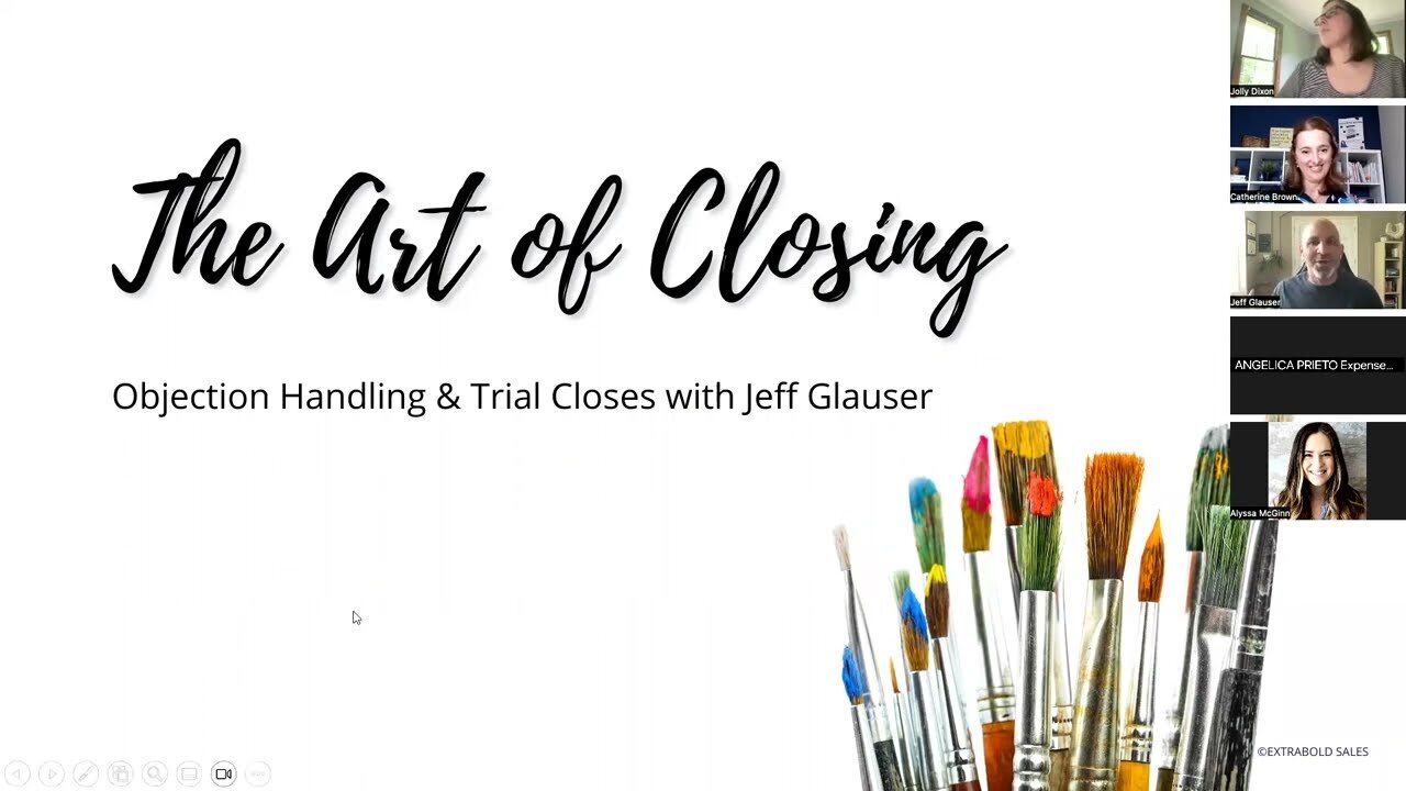 Video thumbnail: Art of Closing with Jeff Glauser May 17 23 — Come and Go